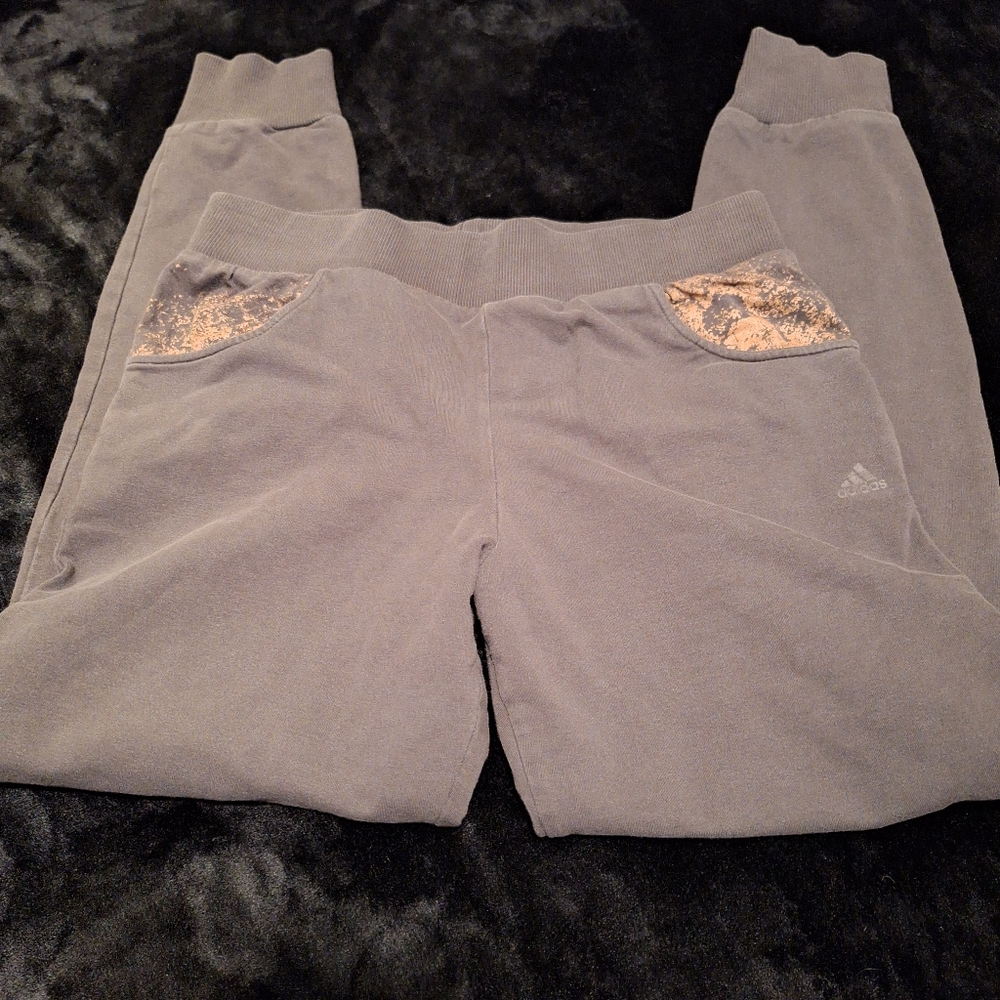 Adidas Gray Joggers Sz Medium